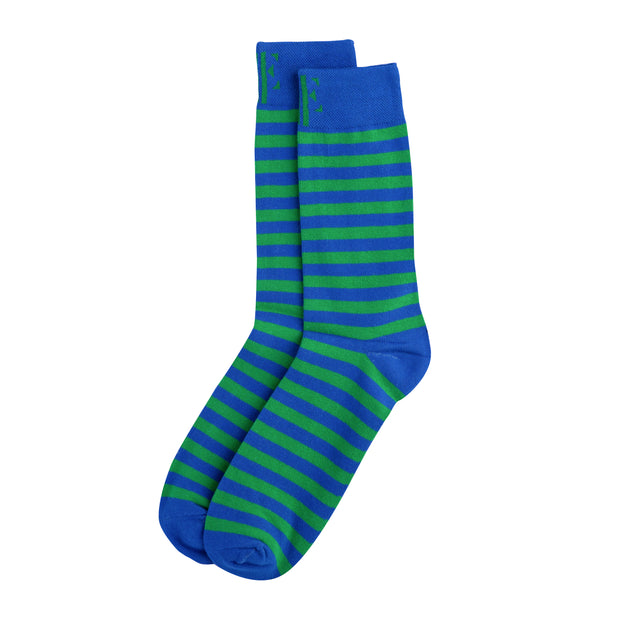 Green & Blue Crew Socks